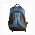 Bolso de hombro azul de la mochila que va de excursión con impresión del logotipo