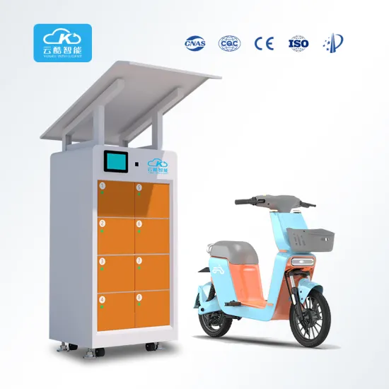 Orange-Colored 8Slots Battery Swap Cabinet with Rain Canopy