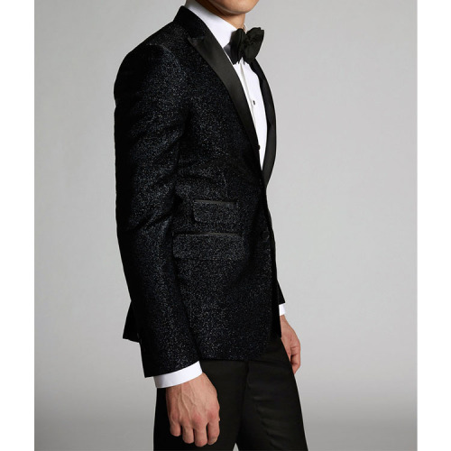 Men's Shiny Slim Fit Blazer in Red Carpet Star Bag