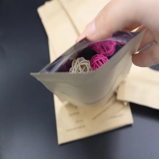 Stand Up Pouch Kraft Paper Tea Bags