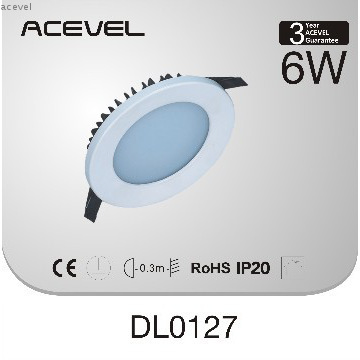 High CRI and high Lumen LED down light, ultral thin, 6w