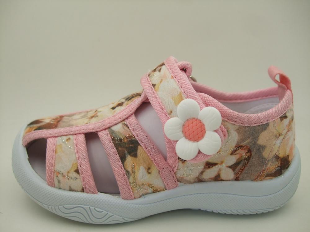 chaussure de canvas de fleur fille enfant