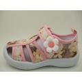 chaussure de canvas de fleur fille enfant