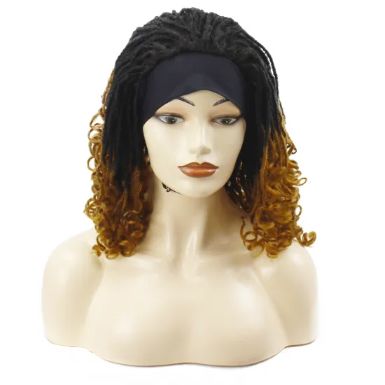 MYZYR hot selling Headband Wig Synthetic Dreadlock Wrap Long Afro Curly Wigs For black Women 2020