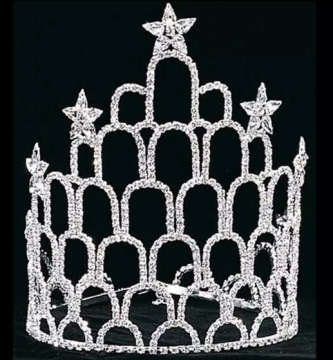 Custom size crystal pageant crowns