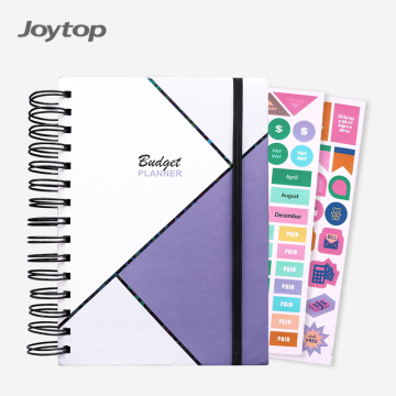 Joytop Wholesale A5 Marbling 12-Month Budget Planner Journal With Stickers