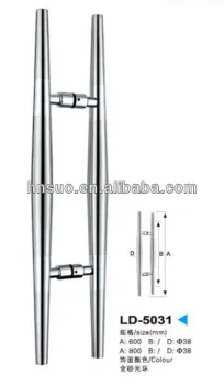 Captn C-LD5031 Brushed In The Middle Glass Door Pull