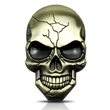Waterproof 3D Custom Printed Car Decals & Stickers - Scary Skull Bone Skeleton Window Bumper Sticker for Truck SUV