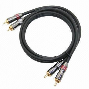 RCA Male Cable, 2 RCA Male to 2 RCA Male, Full Metal