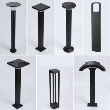 Lampu Bollard Hias Taman Hitam LEDER