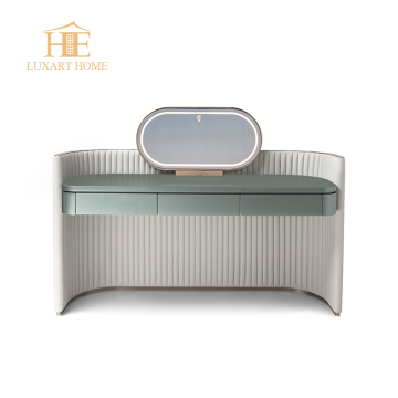 Perabot Bilik Tidur Moden: Dresser Vanity Berkualiti Tinggi Dengan Laci Penyimpanan Dan Meja Makeup Cermin
