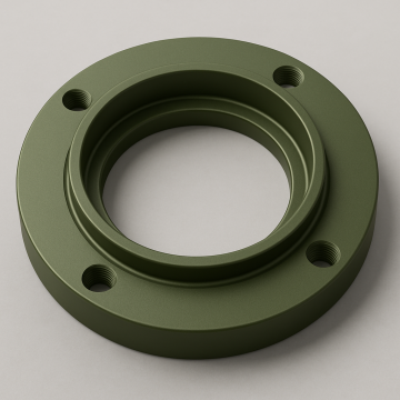 Фланец военного класса для оптического прицела, обработанный на станке с ЧПУ