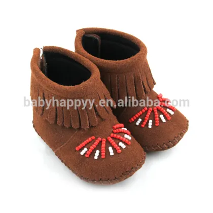 Unisex boy girl footwear boots baby snow genuine leather boots