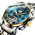 TEVISE Watch 9005 Fashion Business Clock العسكرية الرياضة التلقائية المعصم الفولاذ المقاوم للصدأ للماء الميكانيكية الرجال ووتش