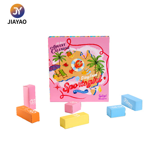 Caixa de presente de papel com vários compartimentos e caixas internas