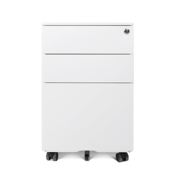 Movable Filing Cabinet with 3 Drawers on Wheels