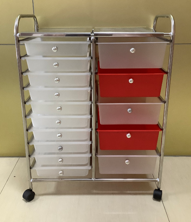 15 drawers rolling cart