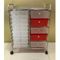 15 drawers rolling cart