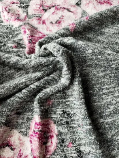 Slub Poly Rayon Span Print Hacchi Jersey