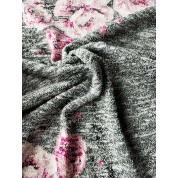 Slub Poly Rayon Span Print Hacchi Jersey