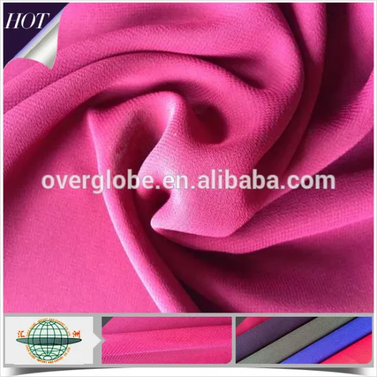 100% Poly Dyed Peach Chiffon Fabric China supplier