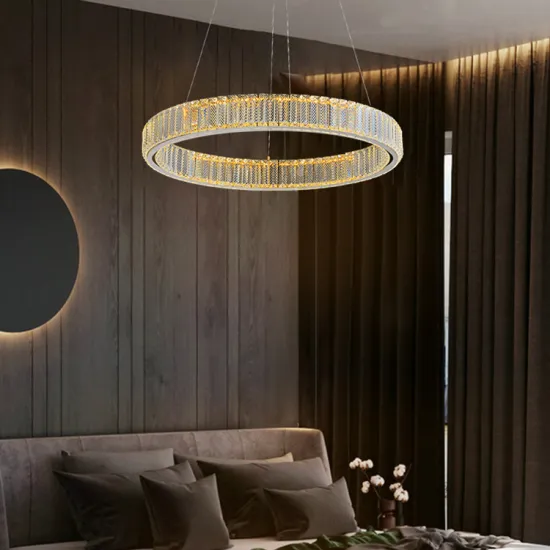 Hotel Decorative Luxury Modern Circle Crystal Pendant Light