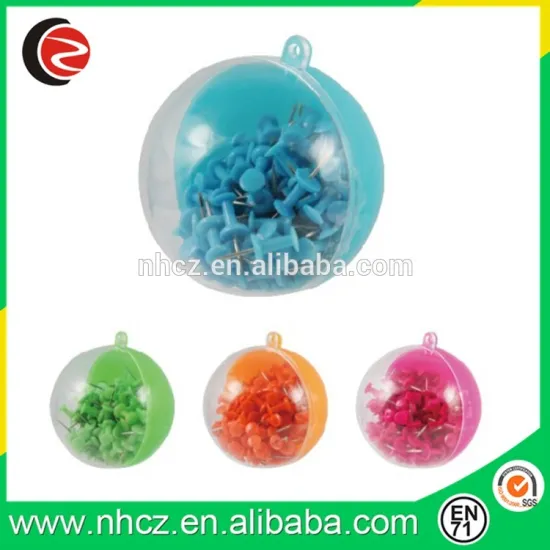 colorful drawing pin in round ball