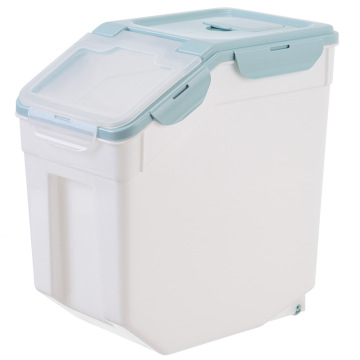 10/15/25 Liters Rice and Pet Food Storage Container with Mothproof Slot and Measuring Spoon