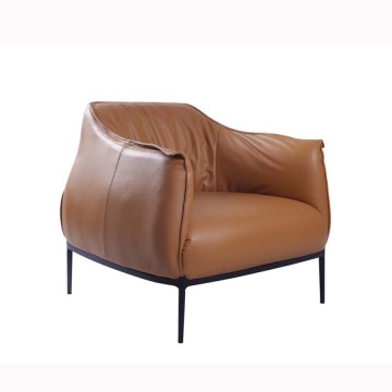 Modern Leather Archibald Armchair by Jean-Marie Massaud