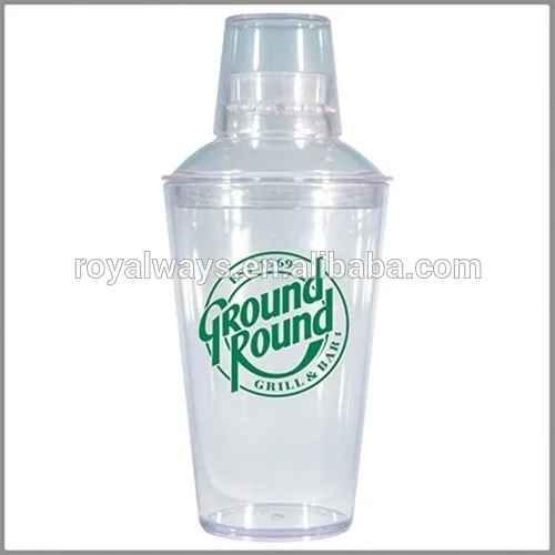 Hot Sale wholesale Cocktail Mixer, Plastic 750ml Cocktail Shaker, Customized cocktail shaker 750ml with free logo printting