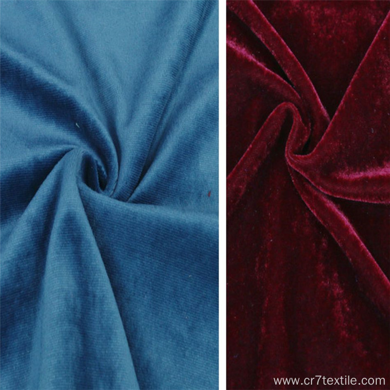 Customized Dyed Knit Brushed Velvet Sleepwear Fabric