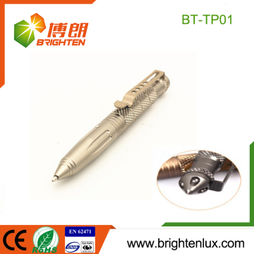 Factory Logo Printed Outdoor Camping Hard Aluminum Multi-function Ball Point Tactical Pen Self Defense