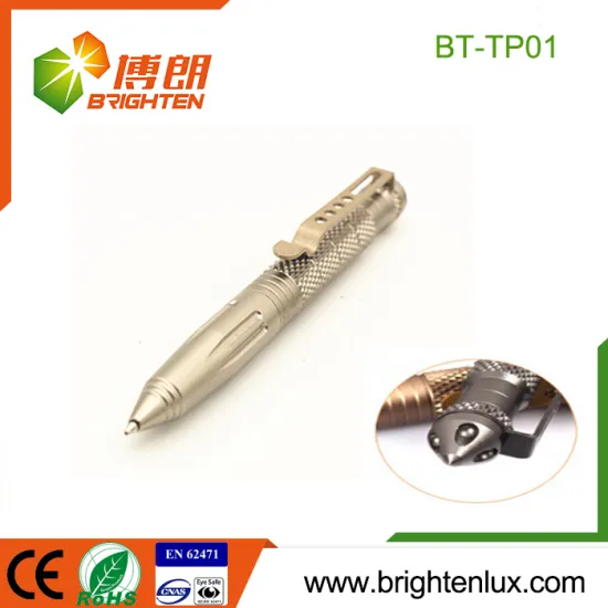 Factory Logo Printed Outdoor Camping Hard Aluminum Multi-function Ball Point Tactical Pen Self Defense