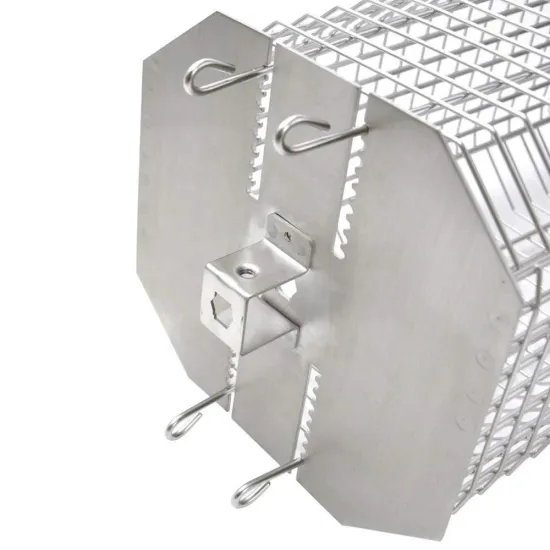 Factory Direct BBQ Rack Fish Basket Stainless Steel Holder