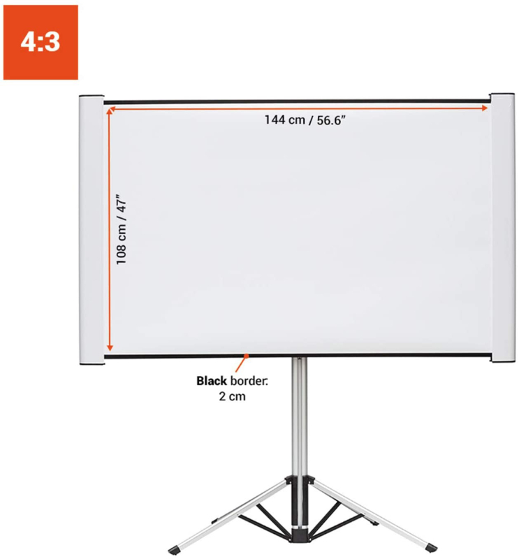 Tripod stand projection screen mobile portable outdoor