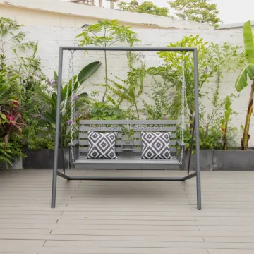Modern Outdoor HDPE Hanging Swing Chair with Stand