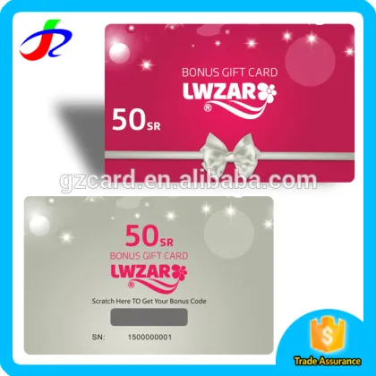 Plastic scratch cards in silk screen card printing