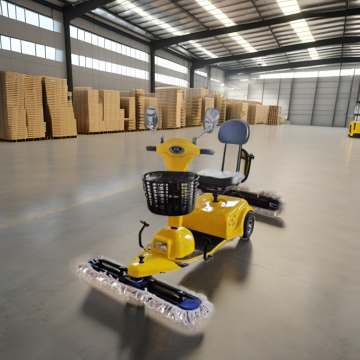 Electric Floor Cleaning Machine with Three Wheel Mobility for Corner Cleaning