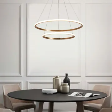 Modern Multi-Circular Acrylic Ring Hanging Chandelier Pendant Lights