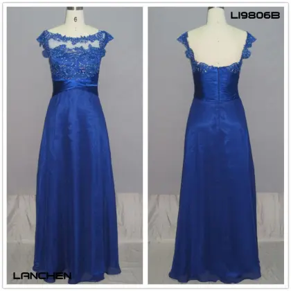 Women's Lace Flower Cap Sleeve Dress