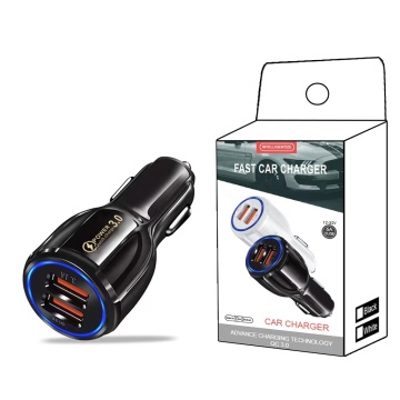 2 Port 3.1A Dual USB Charger with LCD Display - Car Charger Adapter for 12-24V Cigarette Lighter Socket