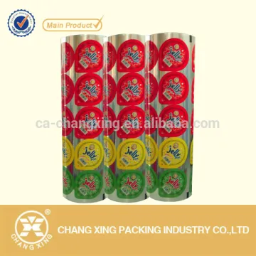 Dairy packaging laminating lidding film, Jelly packaging laminated film, plastic cup sealing film