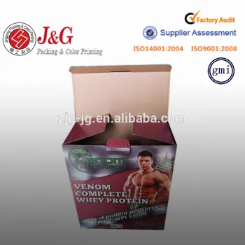 Custom design whey protein powder corrugated paper packaging box