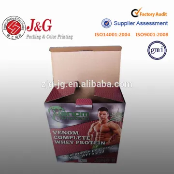 Custom design whey protein powder corrugated paper packaging box