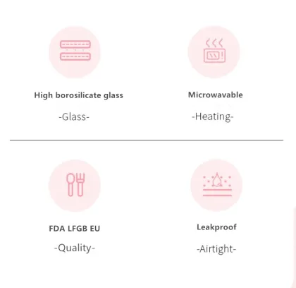 Borosilicate Glass Meal Prep Food Lunch Box