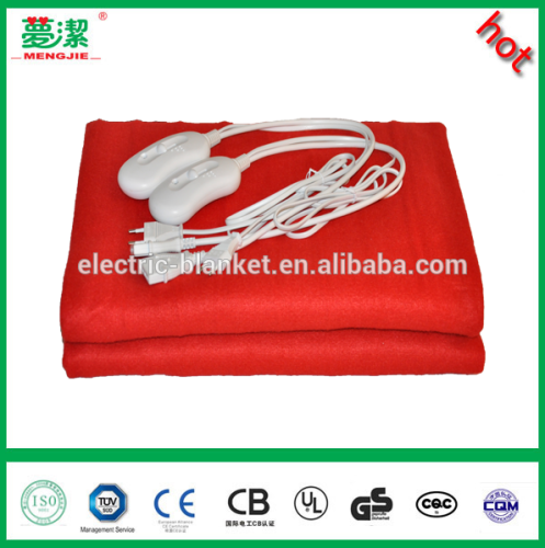 100% polyestere electric heated blanket machine washable