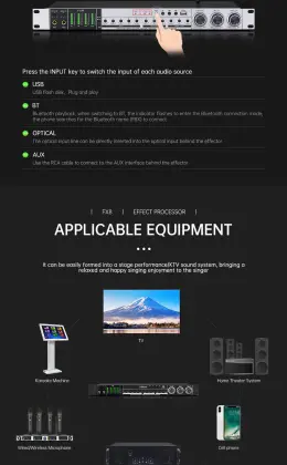 Professional Wireless Audio Processing System for Stage Performances: EIF-FX8C Front Stage Effects