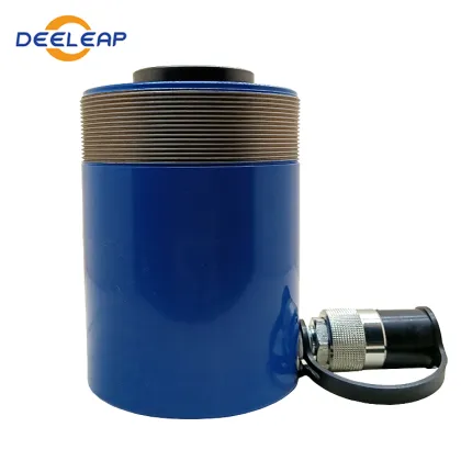 DEELEAP RCH-Series 60 Ton Hydraulic Ram Cylinder DY-RCH-606 Single Acting Center Hole Plunger Jack Cheap Alternative