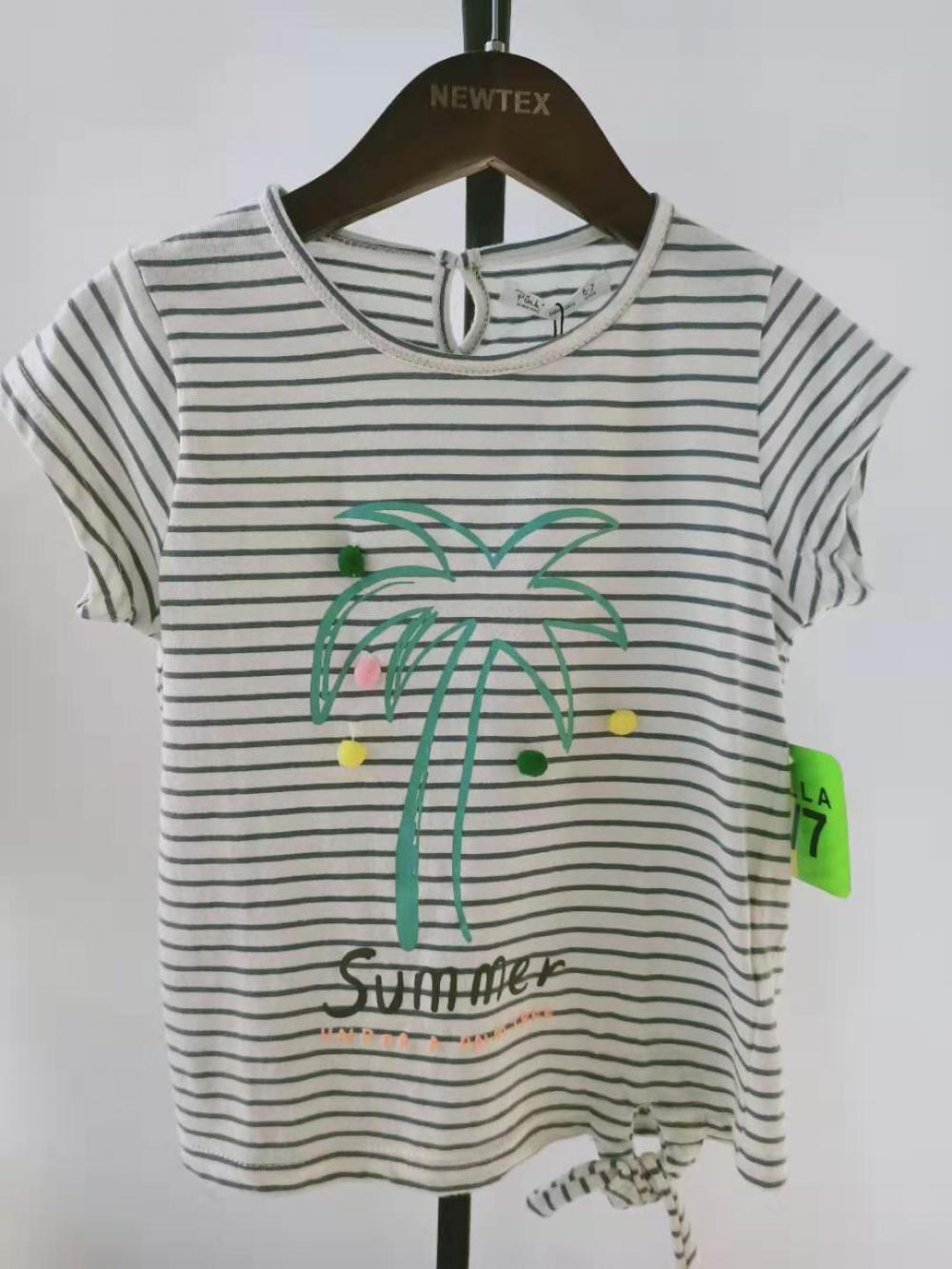 printed stripe kids blouse