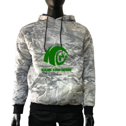 Men's New Cheap White Alpine Camo Hoodie Jacket
